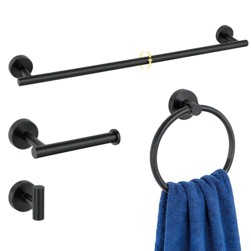 HOMOTEK bathroom hardware set – Matte Black, image 1