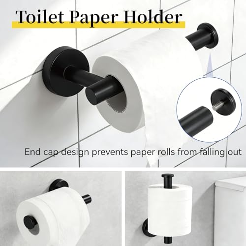 HOMOTEK bathroom hardware set – Matte Black, image 5