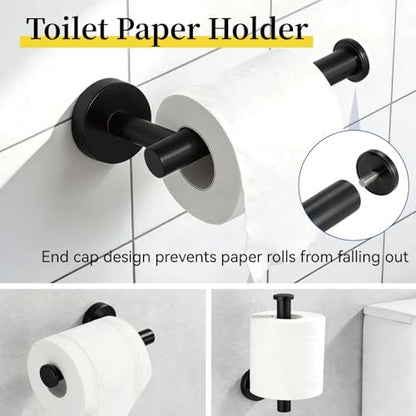 HOMOTEK bathroom hardware set – Matte Black, image 5