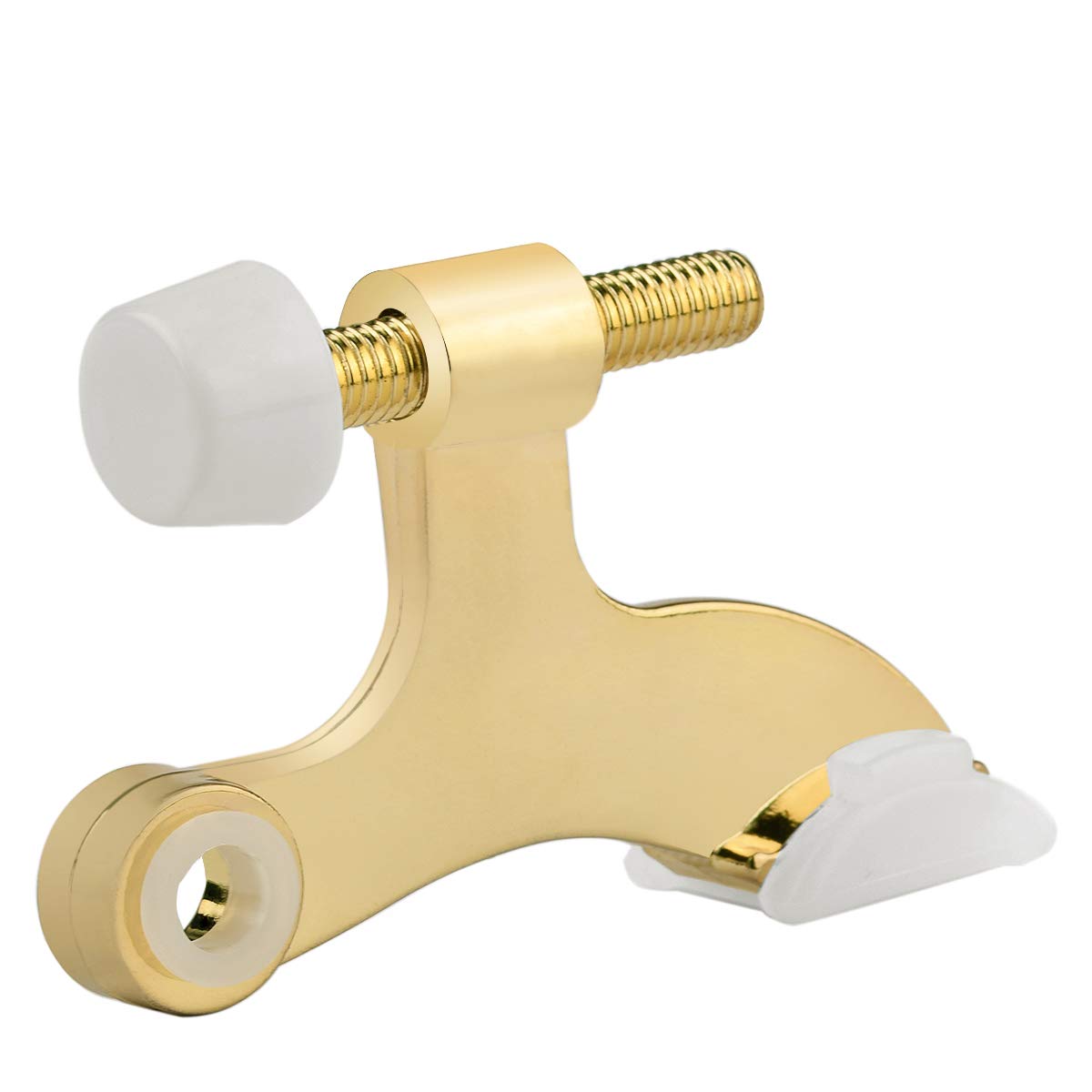 HOMOTEK hinge pin door stopper - 8 Pack - Bright Brass