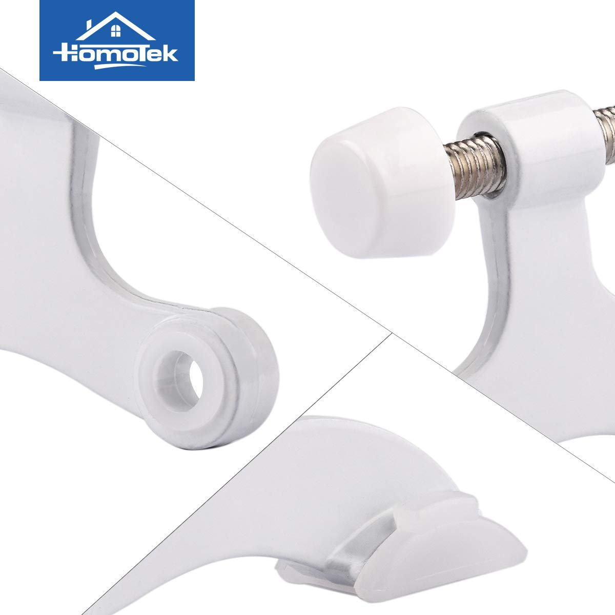 HOMOTEK hinge pin door stopper - 8 Pack - White - image 5