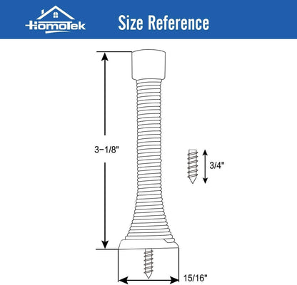 HOMOTEK 3-1/8" Heavy Duty Flexible Spring Door Stops - 1 Pack, Oil Rubbed Bronze, image 5