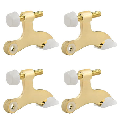 HOMOTEK hinge pin door stopper - 4 Pack - Bright Brass