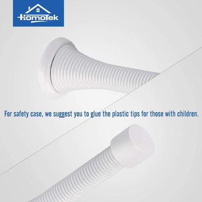 HOMOTEK 3-1/8" Heavy Duty Flexible Spring Door Stops - 1 Pack, White, image 4