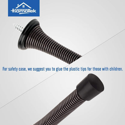 HOMOTEK 3-1/8" Heavy Duty Flexible Spring Door Stops - 1 Pack, Oil Rubbed Bronze, image 4