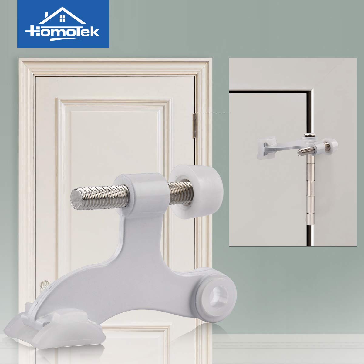 HOMOTEK hinge pin door stopper - 8 Pack - White - image 6