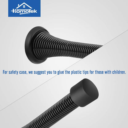 HOMOTEK 3-1/8" Heavy Duty Flexible Spring Door Stops - 12 Pack, Black, image 4