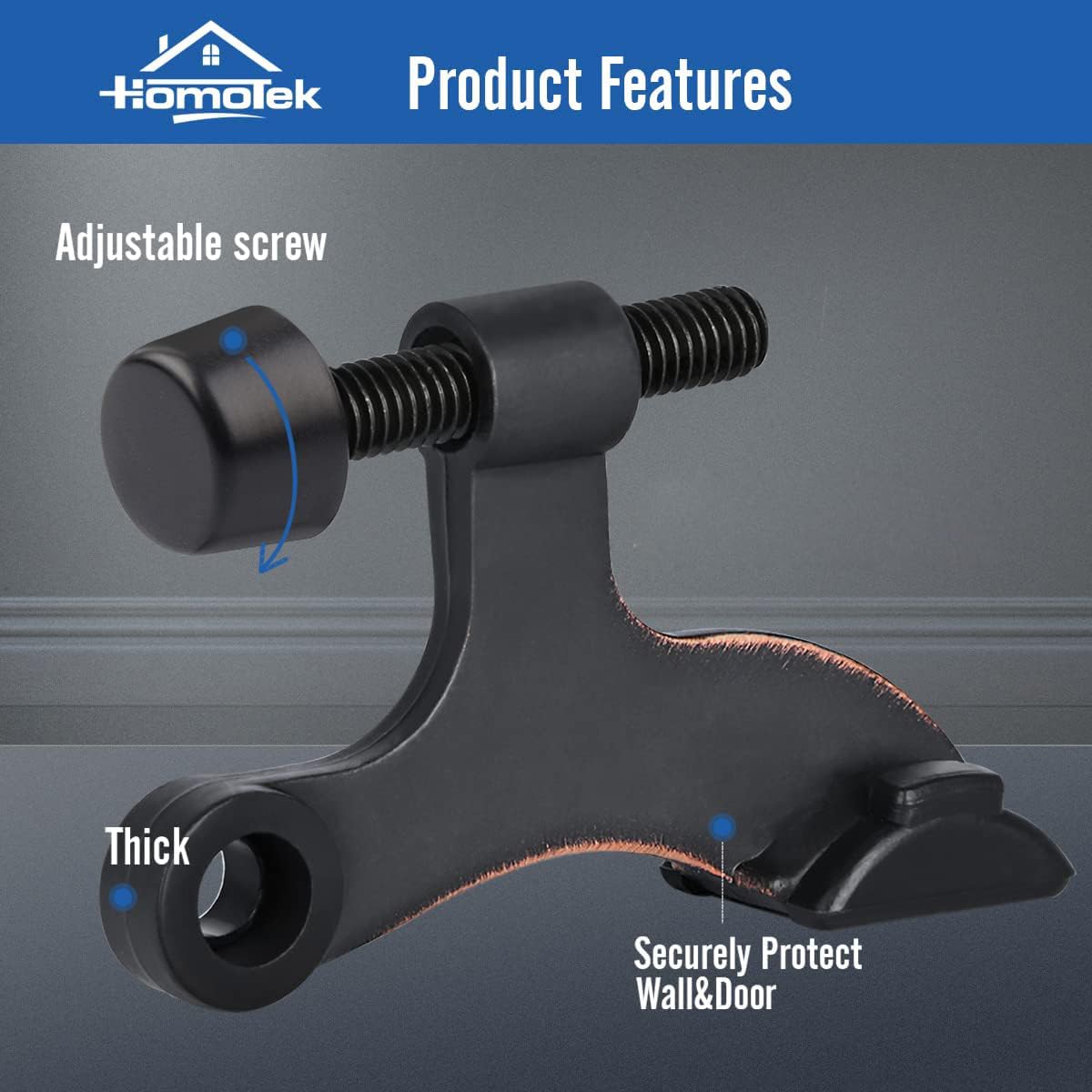 HOMOTEK hinge pin door stopper - 36 Pack - Oil Rubbed Bronze - image 2