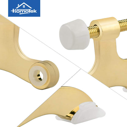 HOMOTEK hinge pin door stopper - 8 Pack - Bright Brass - image 5