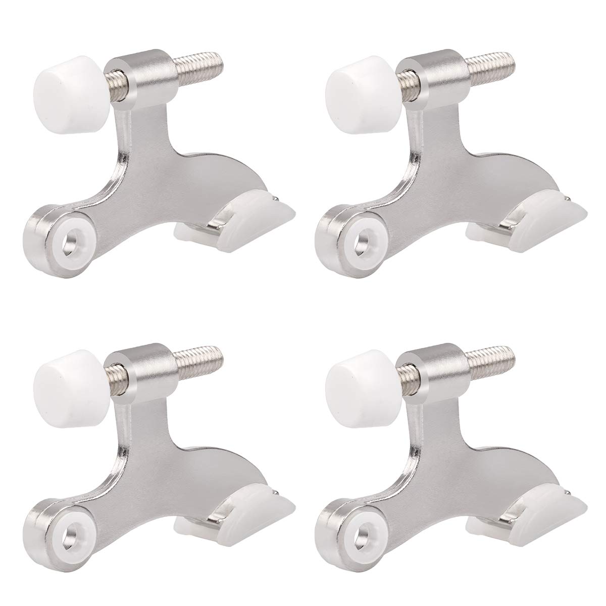 HOMOTEK hinge pin door stopper - 4 Pack - Satin Nickel
