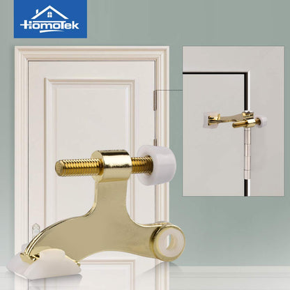 HOMOTEK hinge pin door stopper - 8 Pack - Bright Brass - image 6