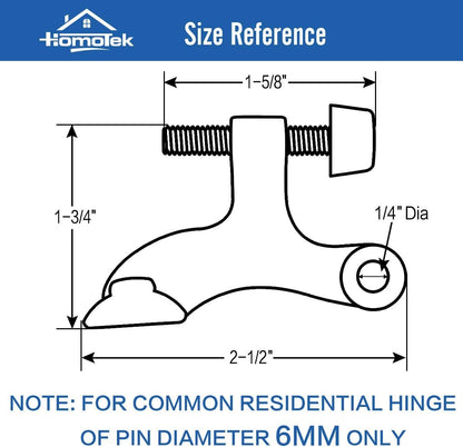 HOMOTEK hinge pin door stopper - 36 Pack - Black - image 3