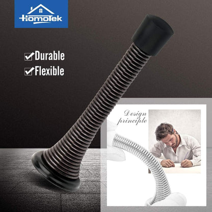 HOMOTEK 3-1/8" Heavy Duty Flexible Spring Door Stops - 1 Pack, Oil Rubbed Bronze, image 2