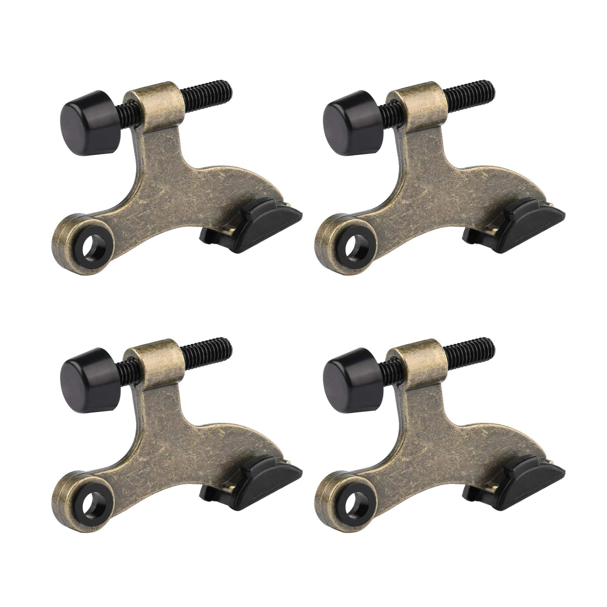 HOMOTEK hinge pin door stopper - 4 Pack - Antique Brass
